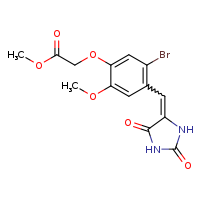 methyl 2-(5-bromo-4-{[(4E)-2,5-dioxoimidazolidin-4-ylidene]methyl}-2-methoxyphenoxy)acetate