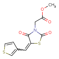methyl 2-[(5E)-2,4-dioxo-5-(thiophen-3-ylmethylidene)-1,3-thiazolidin-3-yl]acetate