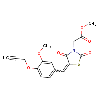 methyl 2-[(5E)-5-{[3-methoxy-4-(prop-2-yn-1-yloxy)phenyl]methylidene}-2,4-dioxo-1,3-thiazolidin-3-yl]acetate