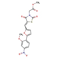 methyl 2-[(5E)-5-{[5-(2-methoxy-4-nitrophenyl)furan-2-yl]methylidene}-2,4-dioxo-1,3-thiazolidin-3-yl]acetate