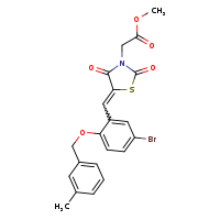 methyl 2-[(5E)-5-({5-bromo-2-[(3-methylphenyl)methoxy]phenyl}methylidene)-2,4-dioxo-1,3-thiazolidin-3-yl]acetate