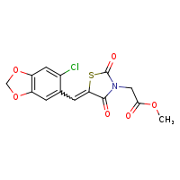 methyl 2-[(5E)-5-[(6-chloro-2H-1,3-benzodioxol-5-yl)methylidene]-2,4-dioxo-1,3-thiazolidin-3-yl]acetate