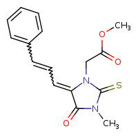 methyl 2-[(5Z)-3-methyl-4-oxo-5-[(2E)-3-phenylprop-2-en-1-ylidene]-2-sulfanylideneimidazolidin-1-yl]acetate