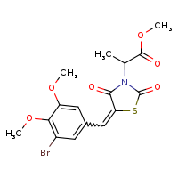 methyl 2-[(5Z)-5-[(3-bromo-4,5-dimethoxyphenyl)methylidene]-2,4-dioxo-1,3-thiazolidin-3-yl]propanoate