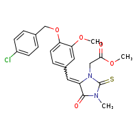 methyl 2-[(5Z)-5-({4-[(4-chlorophenyl)methoxy]-3-methoxyphenyl}methylidene)-3-methyl-4-oxo-2-sulfanylideneimidazolidin-1-yl]acetate