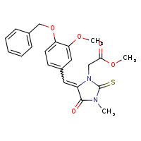 methyl 2-[(5Z)-5-{[4-(benzyloxy)-3-methoxyphenyl]methylidene}-3-methyl-4-oxo-2-sulfanylideneimidazolidin-1-yl]acetate