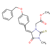 methyl 2-[(5Z)-5-{[4-(benzyloxy)phenyl]methylidene}-3-methyl-4-oxo-2-sulfanylideneimidazolidin-1-yl]acetate