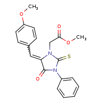 methyl 2-[(5Z)-5-[(4-methoxyphenyl)methylidene]-4-oxo-3-phenyl-2-sulfanylideneimidazolidin-1-yl]acetate