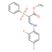 methyl (2E)-2-(benzenesulfonyl)-3-[(2,4-difluorophenyl)amino]prop-2-enoate