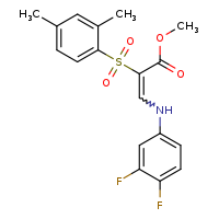 methyl (2E)-3-[(3,4-difluorophenyl)amino]-2-(2,4-dimethylbenzenesulfonyl)prop-2-enoate
