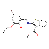 methyl 2-[(E)-[(5-bromo-3-ethoxy-2-hydroxyphenyl)methylidene]amino]-4H,5H,6H-cyclopenta[b]thiophene-3-carboxylate
