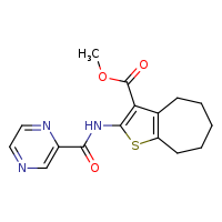 methyl 2-(pyrazine-2-amido)-4H,5H,6H,7H,8H-cyclohepta[b]thiophene-3-carboxylate