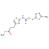 methyl 3-(2-{2-[(5-methyl-1,3,4-thiadiazol-2-yl)sulfanyl]acetamido}-1,3-thiazol-4-yl)propanoate