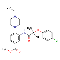 methyl 3-[2-(4-chlorophenoxy)-2-methylpropanamido]-4-(4-ethylpiperazin-1-yl)benzoate