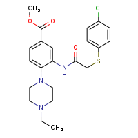 methyl 3-{2-[(4-chlorophenyl)sulfanyl]acetamido}-4-(4-ethylpiperazin-1-yl)benzoate