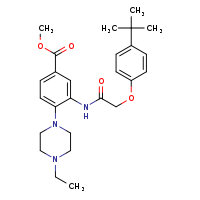 methyl 3-[2-(4-tert-butylphenoxy)acetamido]-4-(4-ethylpiperazin-1-yl)benzoate
