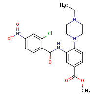 methyl 3-(2-chloro-4-nitrobenzamido)-4-(4-ethylpiperazin-1-yl)benzoate