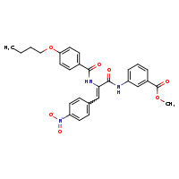 methyl 3-[(2E)-2-[(4-butoxyphenyl)formamido]-3-(4-nitrophenyl)prop-2-enamido]benzoate