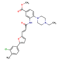 methyl 3-[(2E)-3-[5-(3-chloro-4-methylphenyl)furan-2-yl]prop-2-enamido]-4-(4-ethylpiperazin-1-yl)benzoate