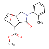 methyl 3-(2-methylphenyl)-4-oxo-10-oxa-3-azatricyclo[5.2.1.0¹,?]dec-8-ene-6-carboxylate