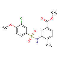 methyl 3-(3-chloro-4-methoxybenzenesulfonamido)-4-methylbenzoate