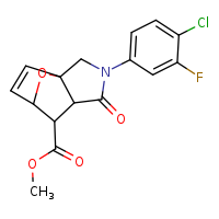 methyl 3-(4-chloro-3-fluorophenyl)-4-oxo-10-oxa-3-azatricyclo[5.2.1.0¹,?]dec-8-ene-6-carboxylate