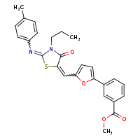 methyl 3-(5-{[(2E,5E)-2-[(4-methylphenyl)imino]-4-oxo-3-propyl-1,3-thiazolidin-5-ylidene]methyl}furan-2-yl)benzoate