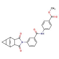 methyl 4-(3-{3,5-dioxo-4-azatetracyclo[5.3.2.0²,?.0?,¹?]dodec-11-en-4-yl}benzamido)benzoate