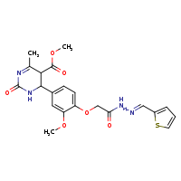 methyl 4-[3-methoxy-4-({N'-[(E)-thiophen-2-ylmethylidene]hydrazinecarbonyl}methoxy)phenyl]-6-methyl-2-oxo-4,5-dihydro-3H-pyrimidine-5-carboxylate