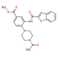 methyl 4-(4-acetylpiperazin-1-yl)-3-(1-benzofuran-2-amido)benzoate