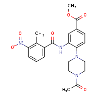 methyl 4-(4-acetylpiperazin-1-yl)-3-(2-methyl-3-nitrobenzamido)benzoate