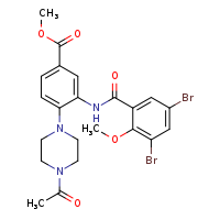 methyl 4-(4-acetylpiperazin-1-yl)-3-(3,5-dibromo-2-methoxybenzamido)benzoate