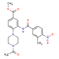 methyl 4-(4-acetylpiperazin-1-yl)-3-(3-methyl-4-nitrobenzamido)benzoate