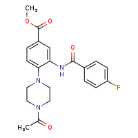 methyl 4-(4-acetylpiperazin-1-yl)-3-(4-fluorobenzamido)benzoate