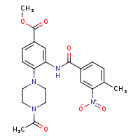methyl 4-(4-acetylpiperazin-1-yl)-3-(4-methyl-3-nitrobenzamido)benzoate
