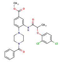 methyl 4-(4-benzoylpiperazin-1-yl)-3-[2-(2,4-dichlorophenoxy)propanamido]benzoate