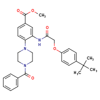 methyl 4-(4-benzoylpiperazin-1-yl)-3-[2-(4-tert-butylphenoxy)acetamido]benzoate