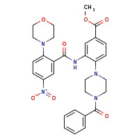 methyl 4-(4-benzoylpiperazin-1-yl)-3-[2-(morpholin-4-yl)-5-nitrobenzamido]benzoate