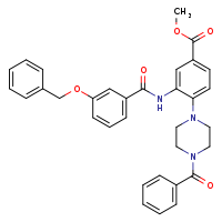 methyl 4-(4-benzoylpiperazin-1-yl)-3-[3-(benzyloxy)benzamido]benzoate