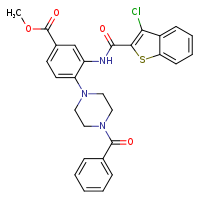 methyl 4-(4-benzoylpiperazin-1-yl)-3-(3-chloro-1-benzothiophene-2-amido)benzoate