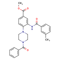methyl 4-(4-benzoylpiperazin-1-yl)-3-(3-methylbenzamido)benzoate