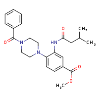 methyl 4-(4-benzoylpiperazin-1-yl)-3-(3-methylbutanamido)benzoate