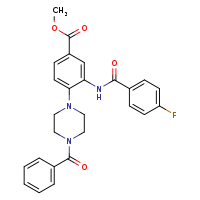methyl 4-(4-benzoylpiperazin-1-yl)-3-(4-fluorobenzamido)benzoate