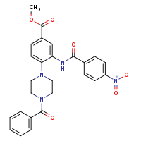 methyl 4-(4-benzoylpiperazin-1-yl)-3-(4-nitrobenzamido)benzoate