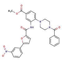 methyl 4-(4-benzoylpiperazin-1-yl)-3-[5-(3-nitrophenyl)furan-2-amido]benzoate