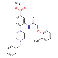 methyl 4-(4-benzylpiperazin-1-yl)-3-[2-(2-methylphenoxy)acetamido]benzoate