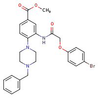 methyl 4-(4-benzylpiperazin-1-yl)-3-[2-(4-bromophenoxy)acetamido]benzoate