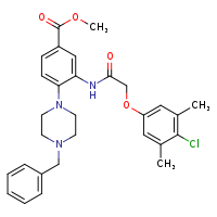 methyl 4-(4-benzylpiperazin-1-yl)-3-[2-(4-chloro-3,5-dimethylphenoxy)acetamido]benzoate
