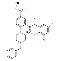 methyl 4-(4-benzylpiperazin-1-yl)-3-(3,5-dichloro-2-methoxybenzamido)benzoate