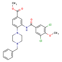 methyl 4-(4-benzylpiperazin-1-yl)-3-(3,5-dichloro-4-methoxybenzamido)benzoate